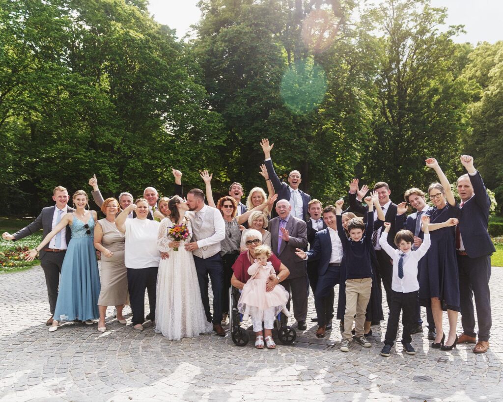 Hochzeitsfoto, Gruppenfoto Hochzeit